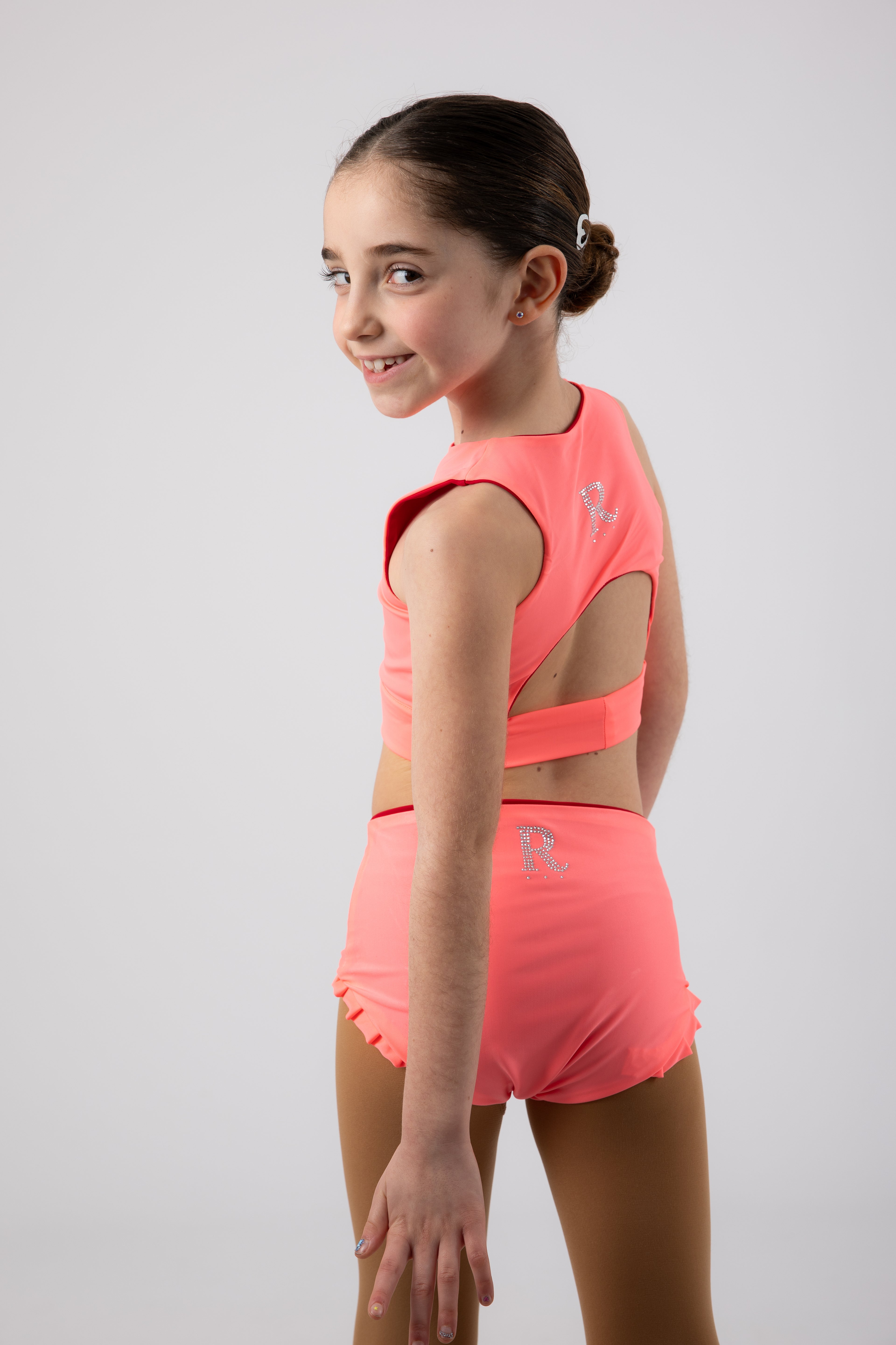 Conjunto Rosa/Vermelho (Top + Culote)