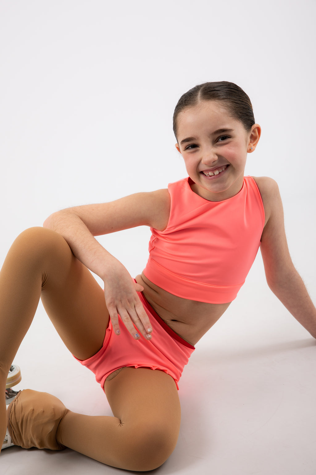 Conjunto Rosa/Vermelho (Top + Culote)