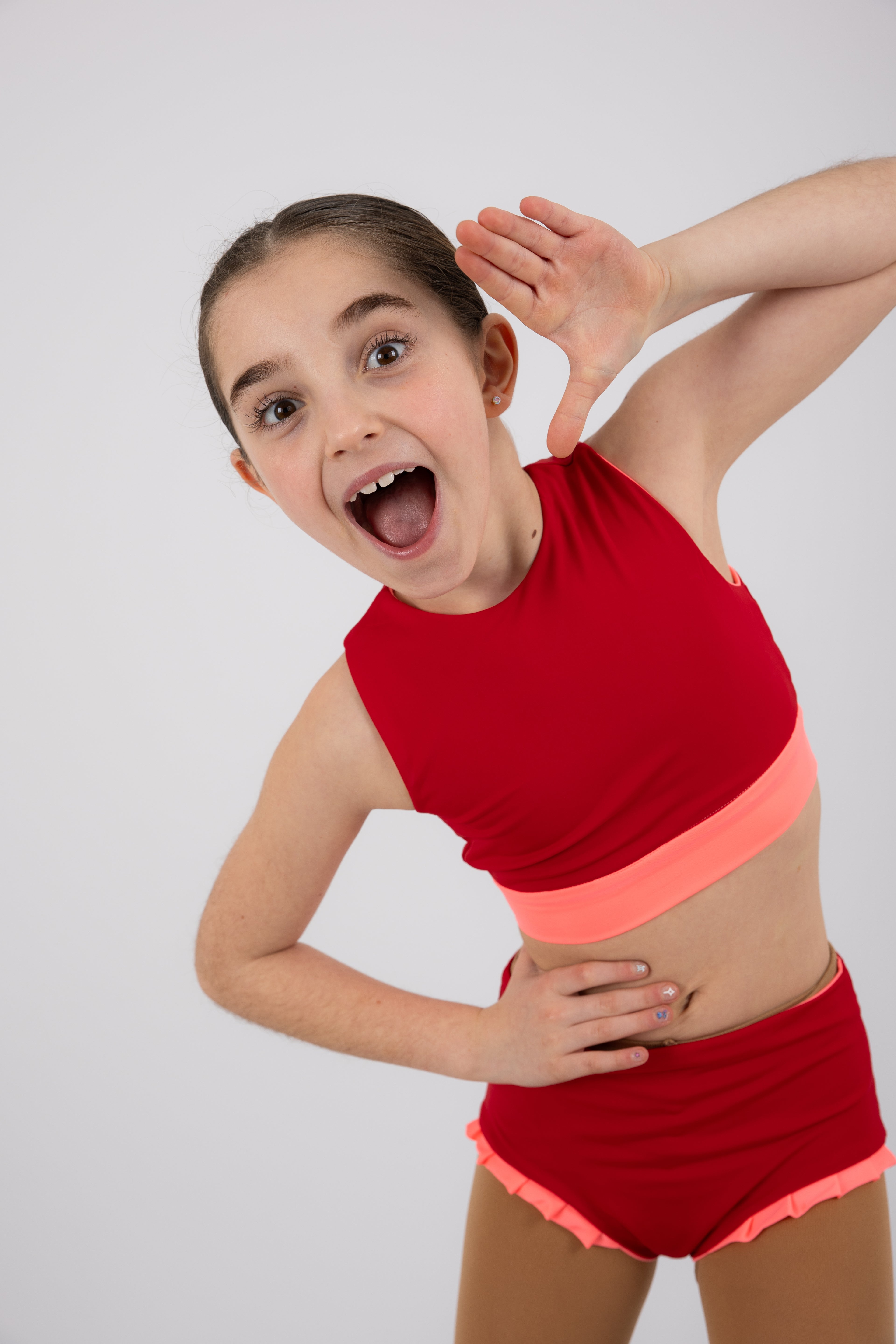 Top Reversível Rosa/Vermelho