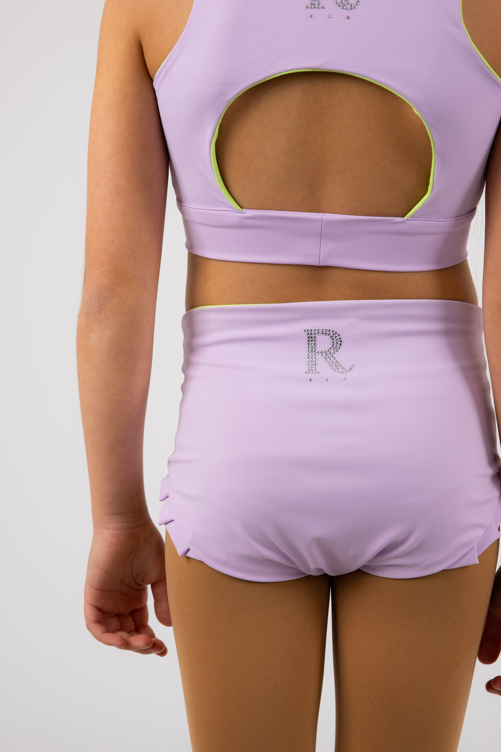 Conjunto Lilás/Verde Lima (Top + Culote)