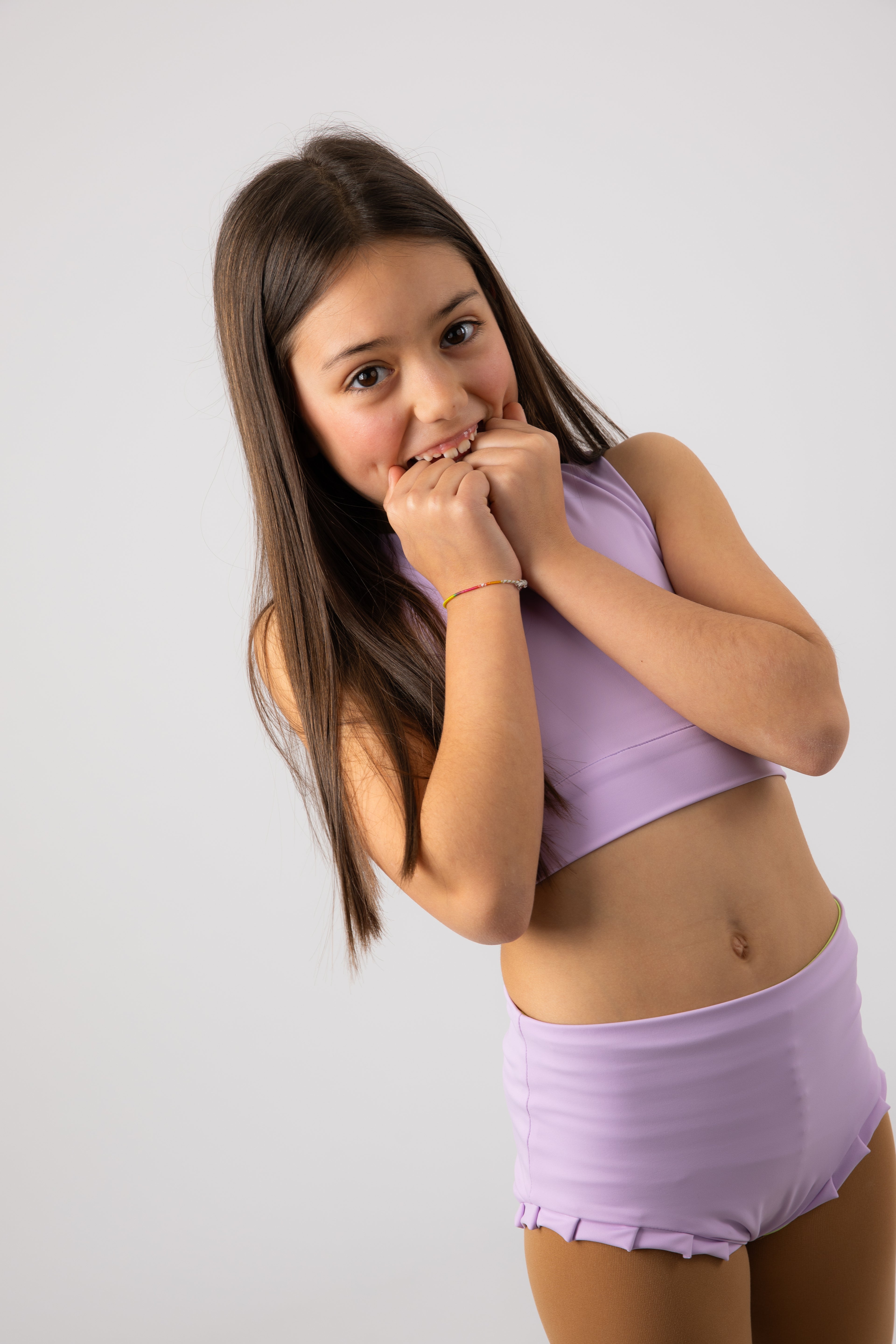 Culote  Reversível Lilás/Verde Lima