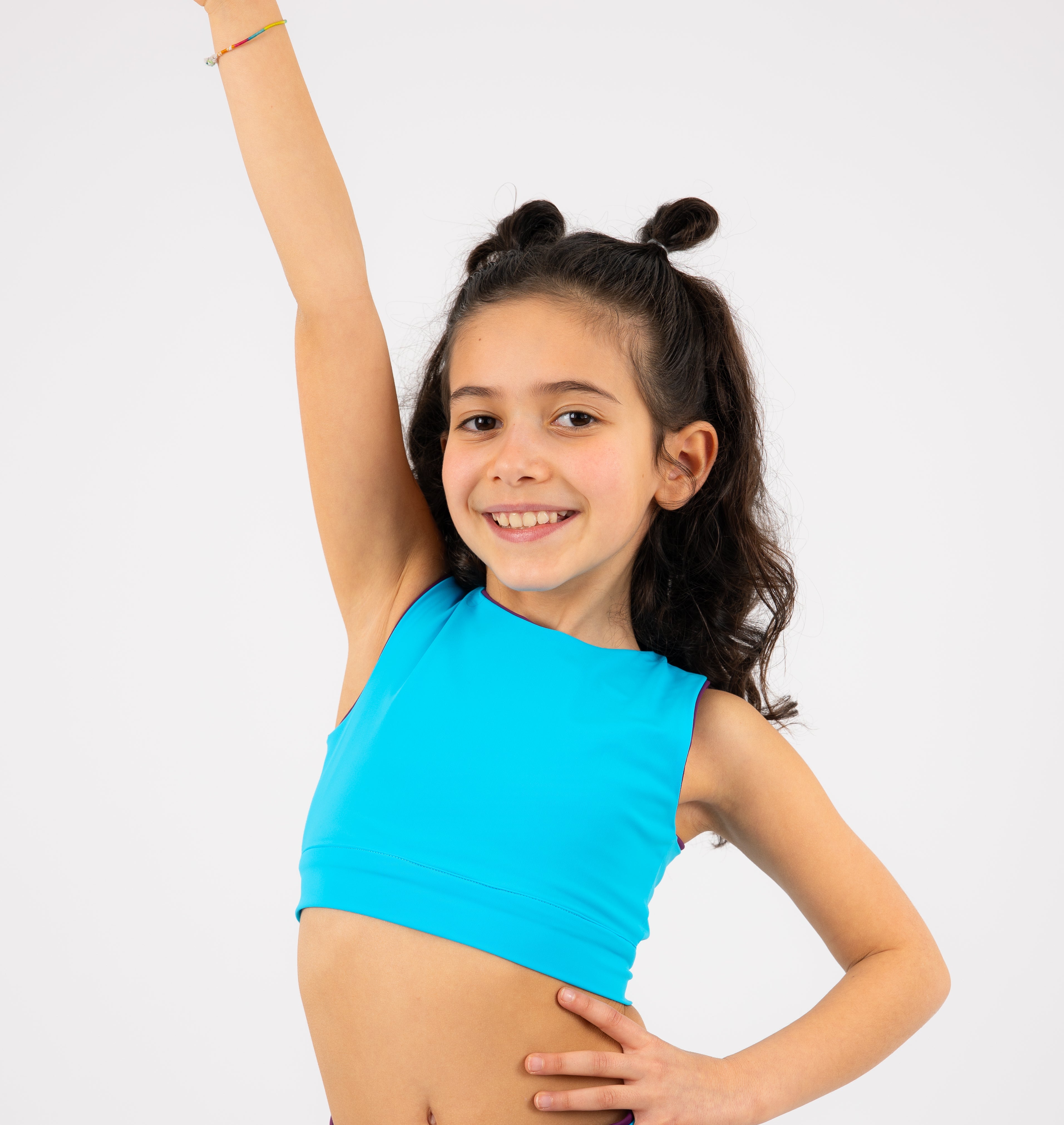 Top Reversível Azul/Beringela