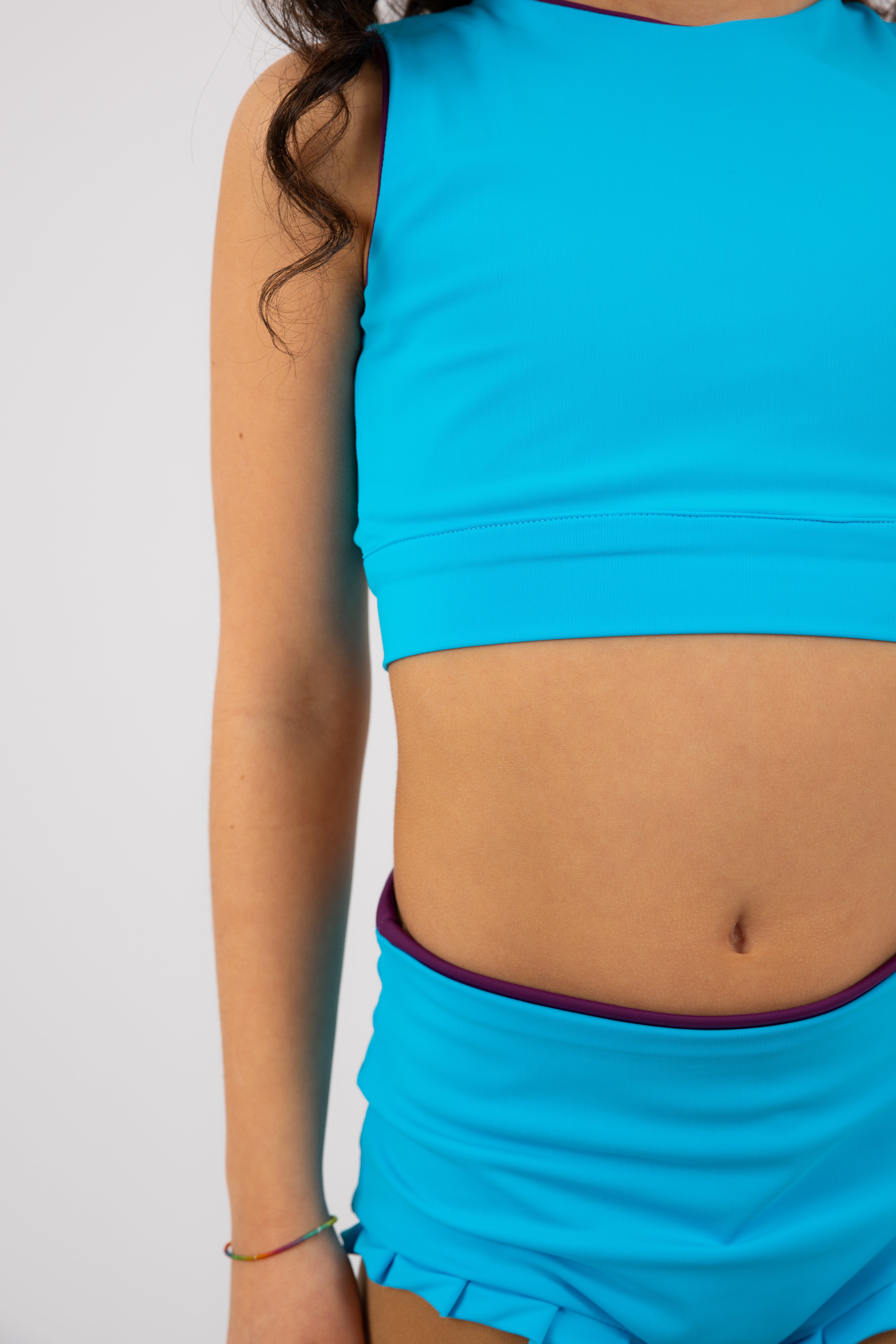 Top Reversível Azul/Beringela