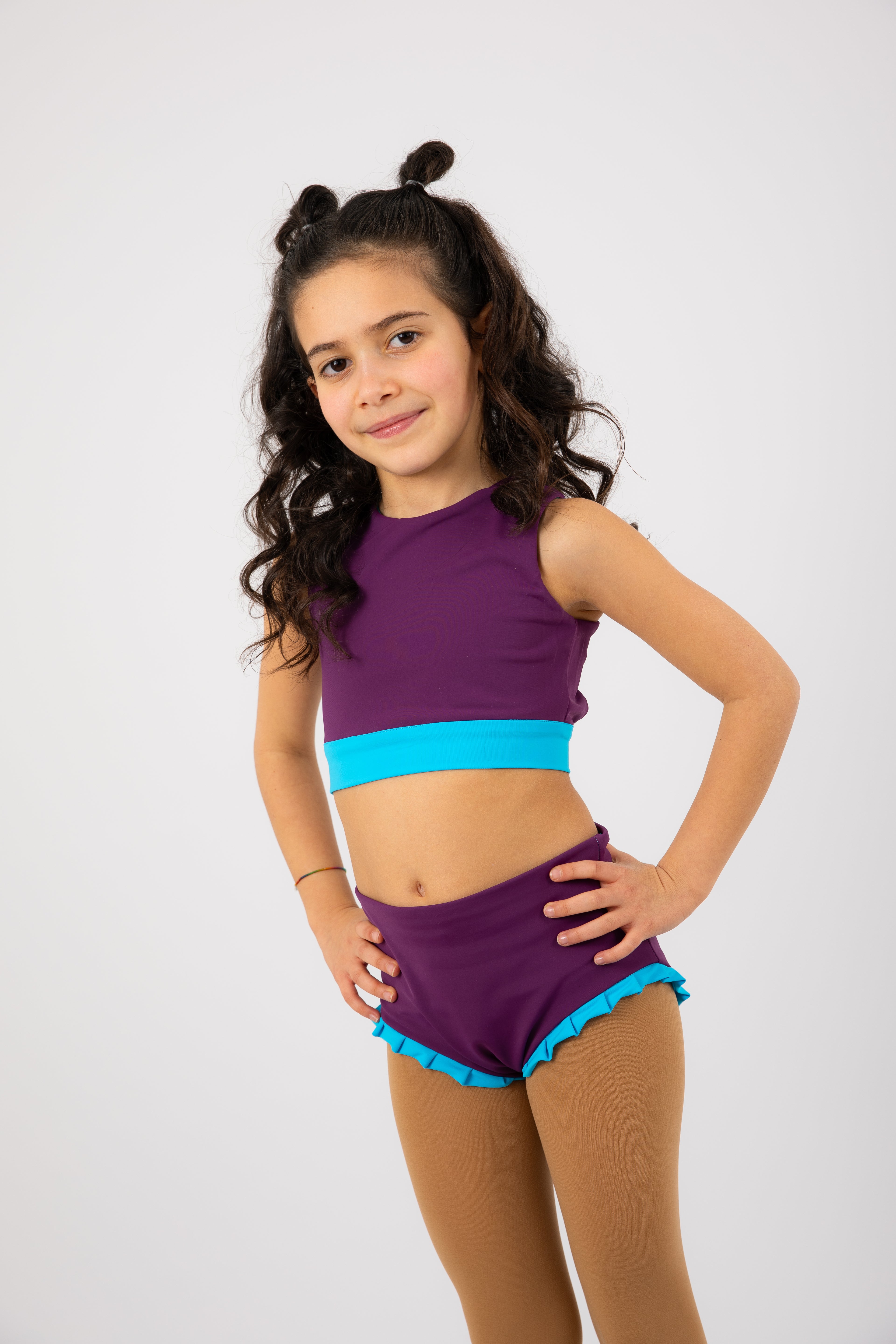 Top Reversível Azul/Beringela