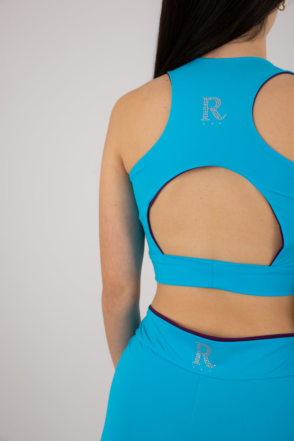 Top Reversível Azul/Beringela Adulto
