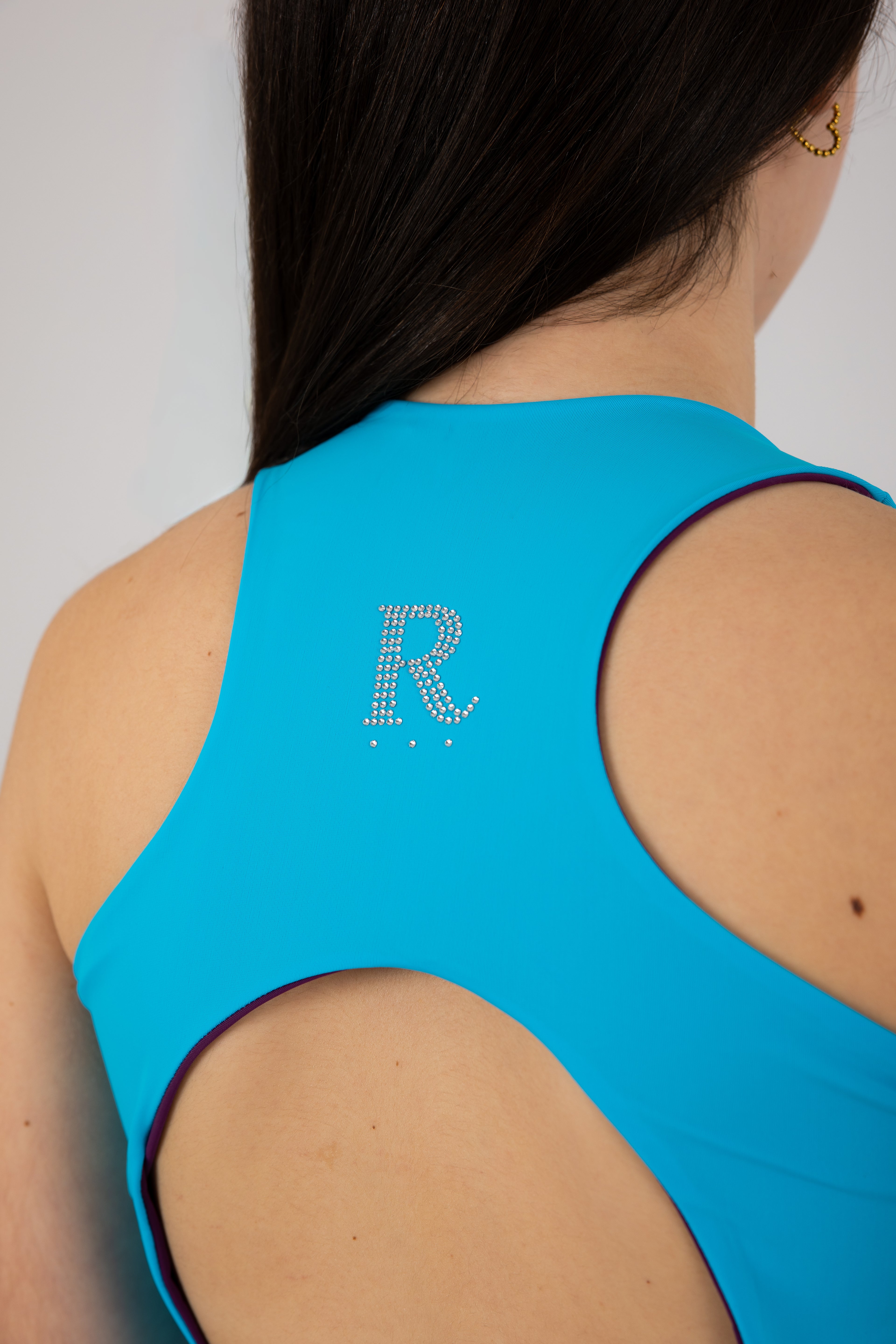 Top Reversível Azul/Beringela Adulto