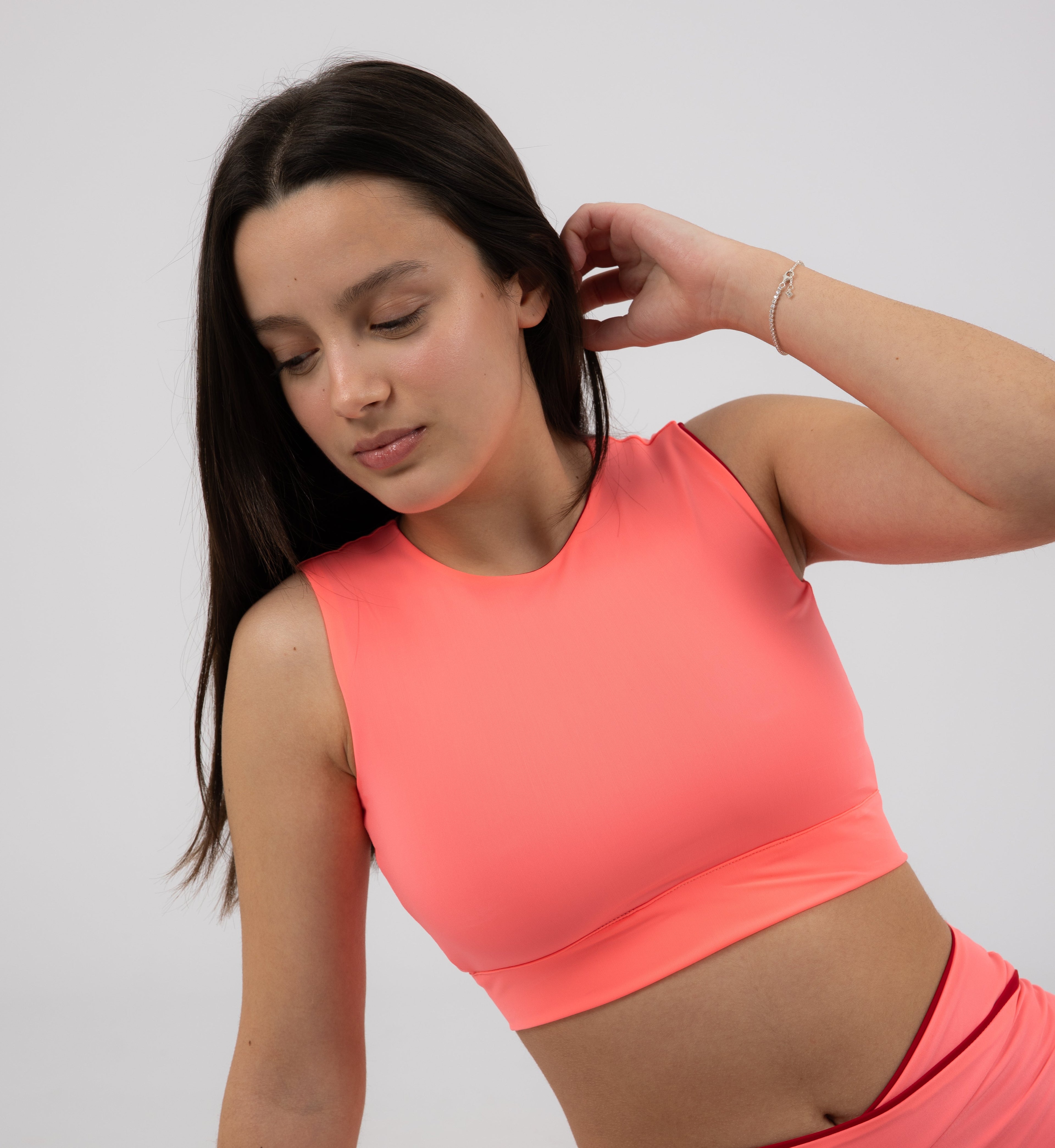 Top Reversível Rosa/Vermelho Adulto