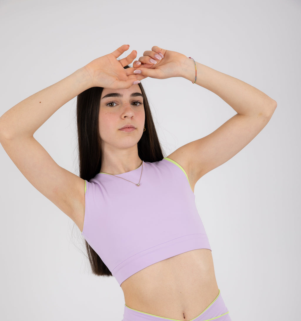 Top Reversível Lilás Adulto