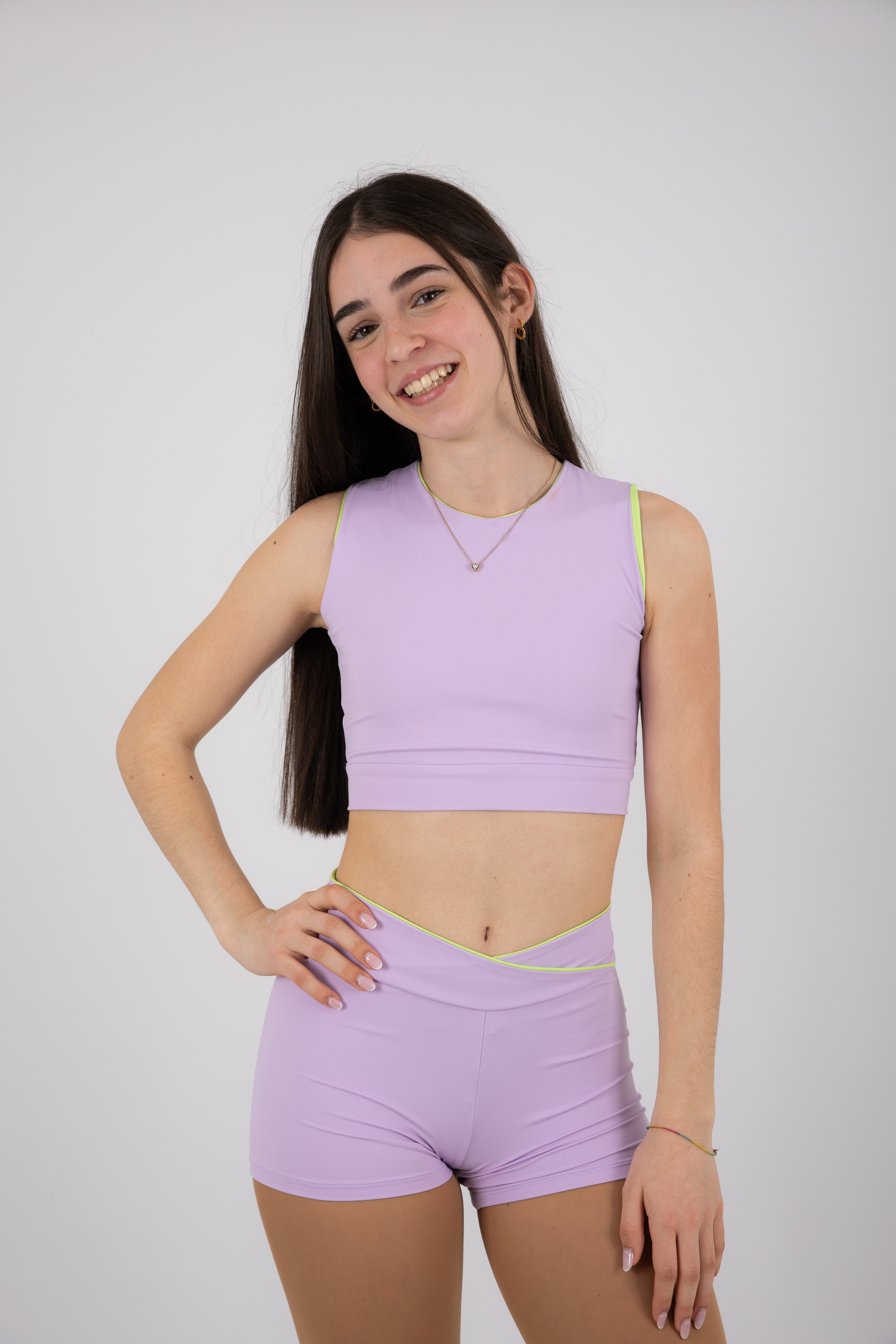 Top Reversível Lilás Adulto